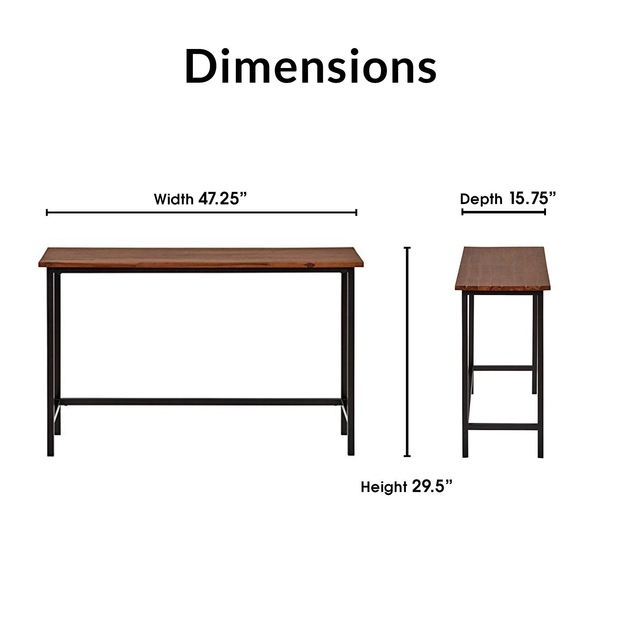 Dimensions  
Width 47.25"  
Depth 15.75"  
Height 29.5"