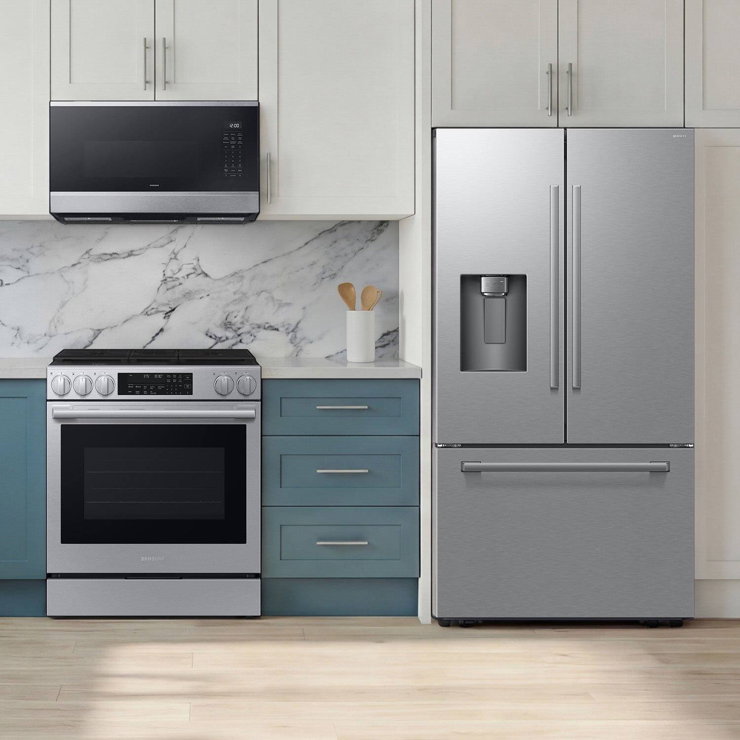 Alt View 13. Samsung - 6.3 cu. ft. Bespoke Smart Slide-In Gas Range with Illuminated Precision Knobs - Stainless Steel.