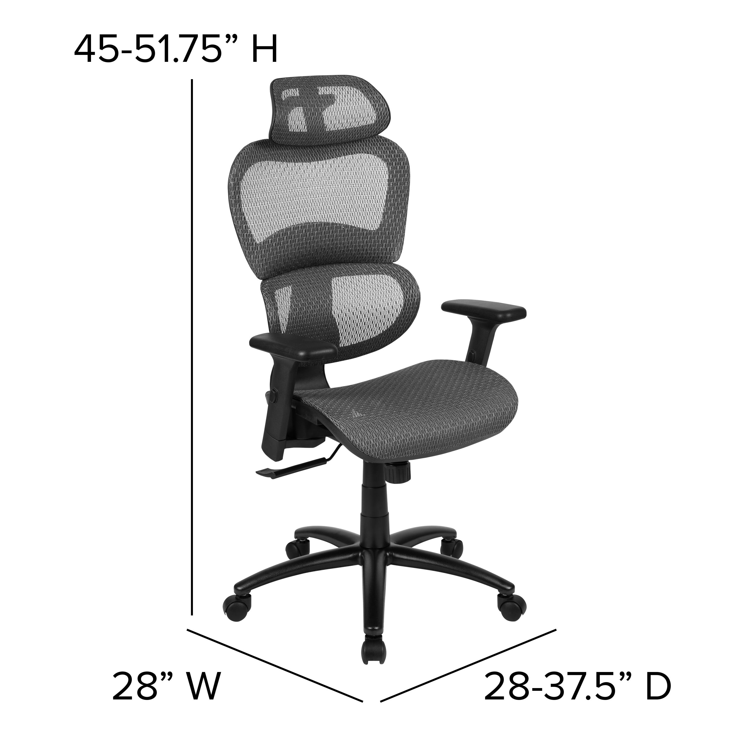 45-51.75" H  
28" W  
28-37.5" D