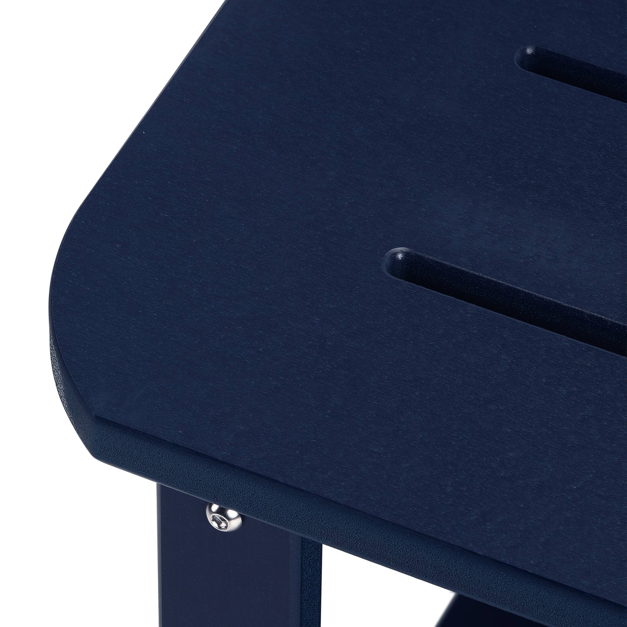 Alt View 2. WestinTrends - WestinTrends Aruba 2-Tier Outdoor HDPE Modern Adirondack Square Patio Side Table - Navy Blue.