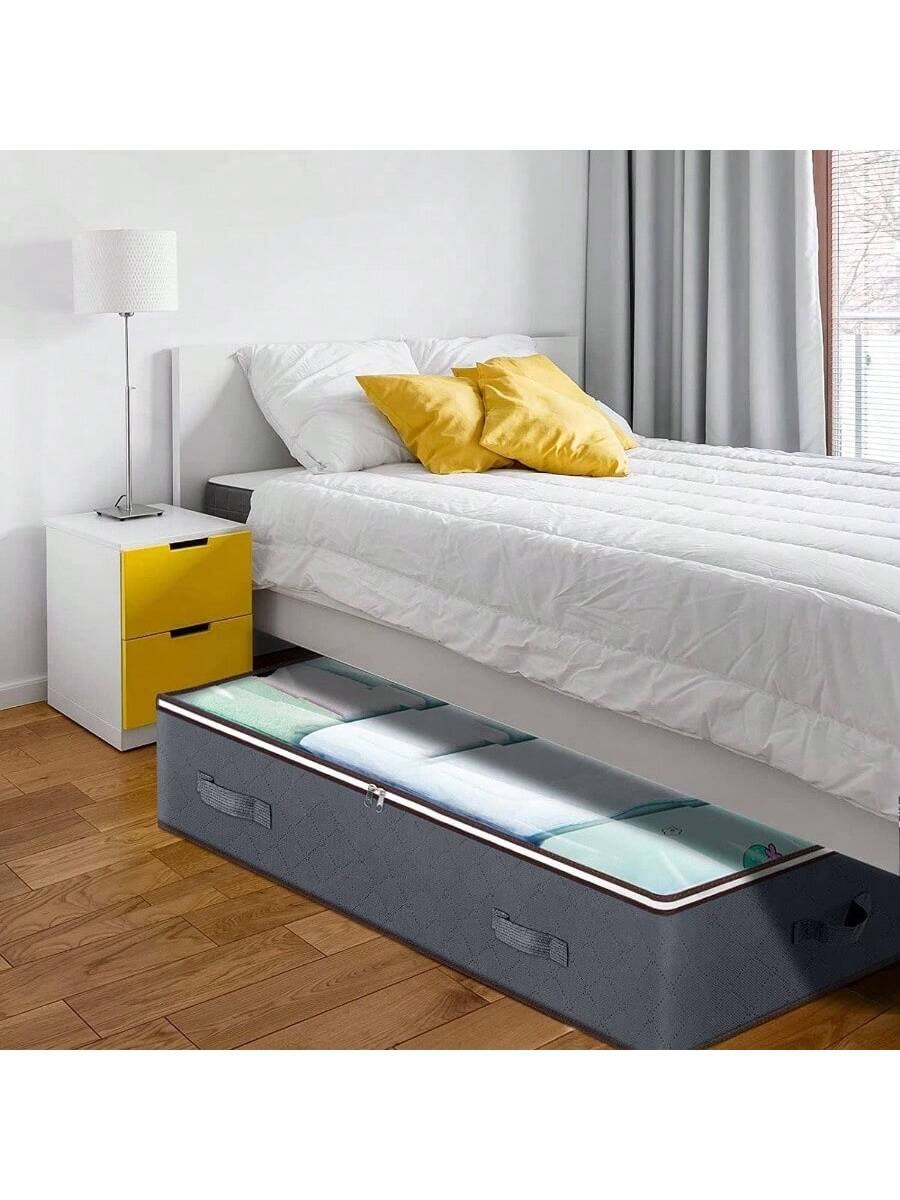 Alt View 6. Live At Space - 90L Under Bed Storage Containers, Closet Organizers and Bins, Foldable Underbed Bags Blanket, Clothing, Comforter,.