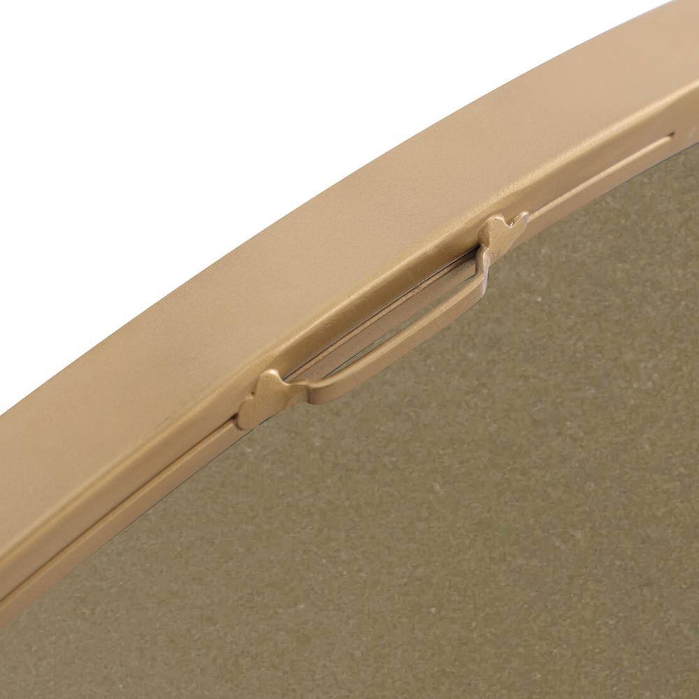 Alt View 4. Elegant Decor - Metal frame Round Mirror 36 inch Brass finish - Brass.