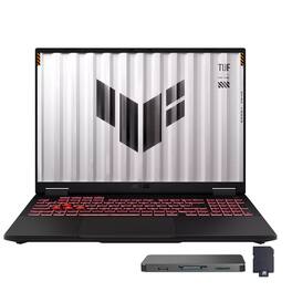 ASUS - TUF A16 16" WUXGA Gaming Laptop,AMD Ryzen AI 9 270,GeForce RTX 5070,64GB DDR5,2TB SSD+1TB Dock Set,Win 11 - Gray