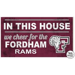 Jardine - Fordham Rams 11'' x 20'' Indoor/Outdoor In This House Sign - Maroon