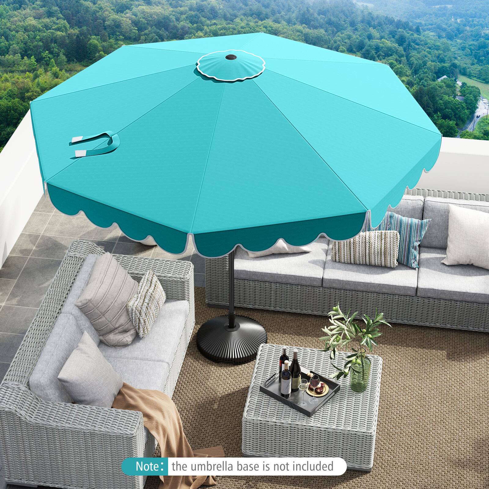 Note: The umbrella base is not included.