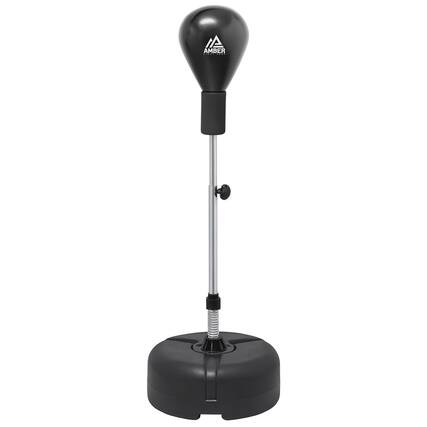 Front. Amber Sporting Goods - Amber Fight Gear Freestanding Boxing Punching Bag, Adjustable Height Reflex Speed Bag for Adults & Kids - Black.