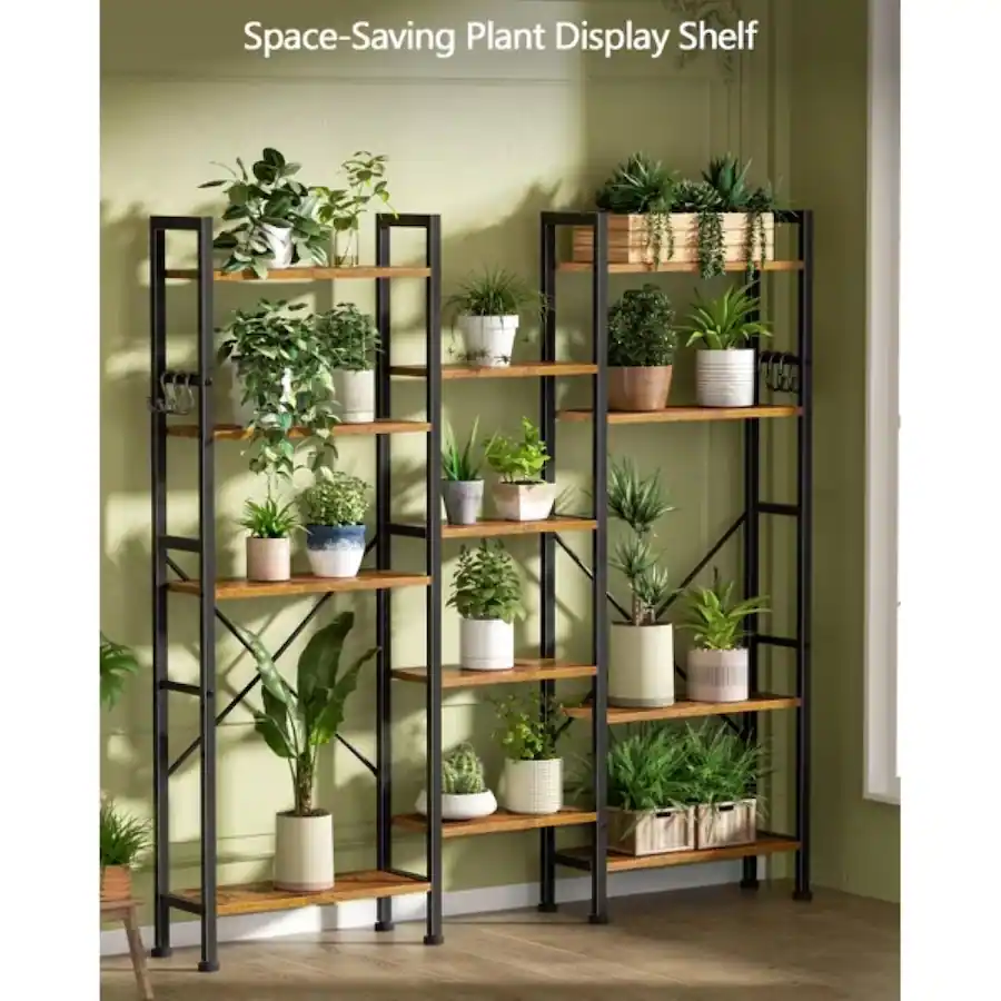 Furnulem Industrial Storage Organizer Bookcase with Open Display ...