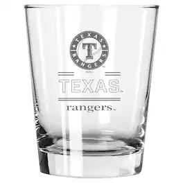 The Memory Company - Texas Rangers 15oz. Double Old Fashioned Glass - Multicolor