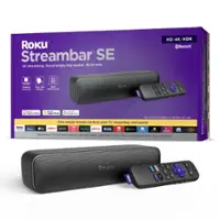 Roku Streambar SE | 2-in-1 TV Soundbar with Built-in Streaming, Premium Speakers, & Enhanced Speech Clarity - Black - Front_Zoom