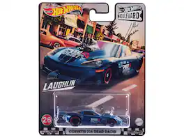 Chevrolet Corvette Z06 Drag Racer "Speed Society" Blue Metallic with Graphics "Boulevard" Series Model Car by Hot Wheels