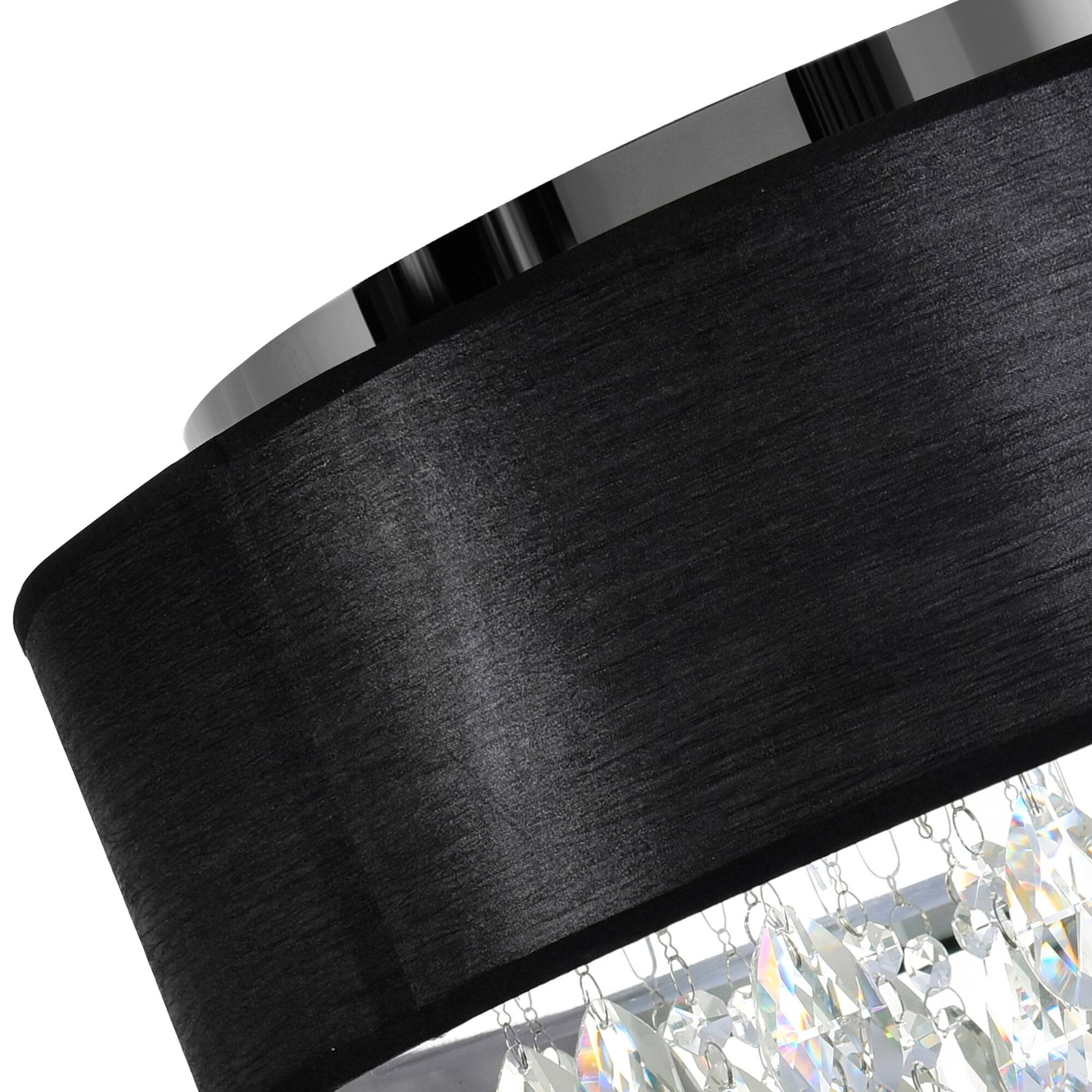 Back. CWI Lighting - Dash 4 Light Drum Shade Flush Mount With Chrome Finish - Chrome.