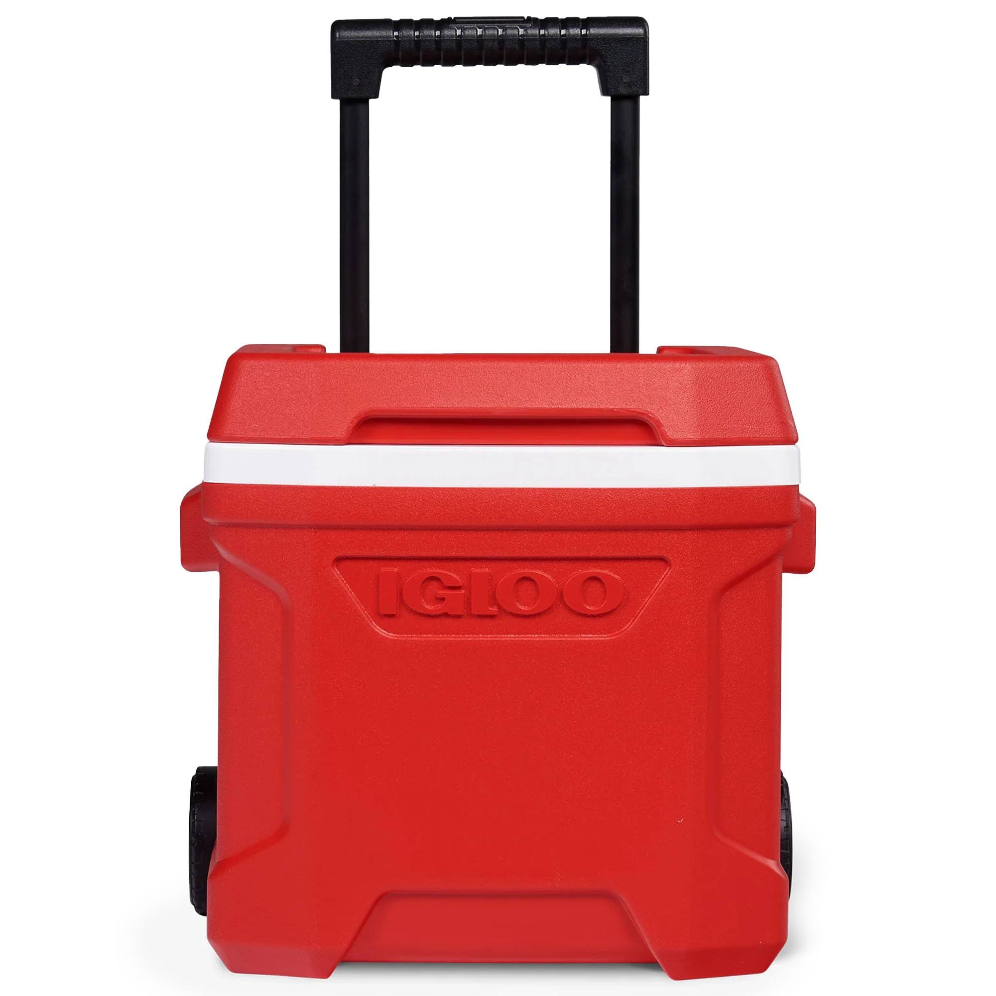 Front. Igloo - IGLOO Profile II 16 Qt Roller Cooler, Red Star - Red Star.