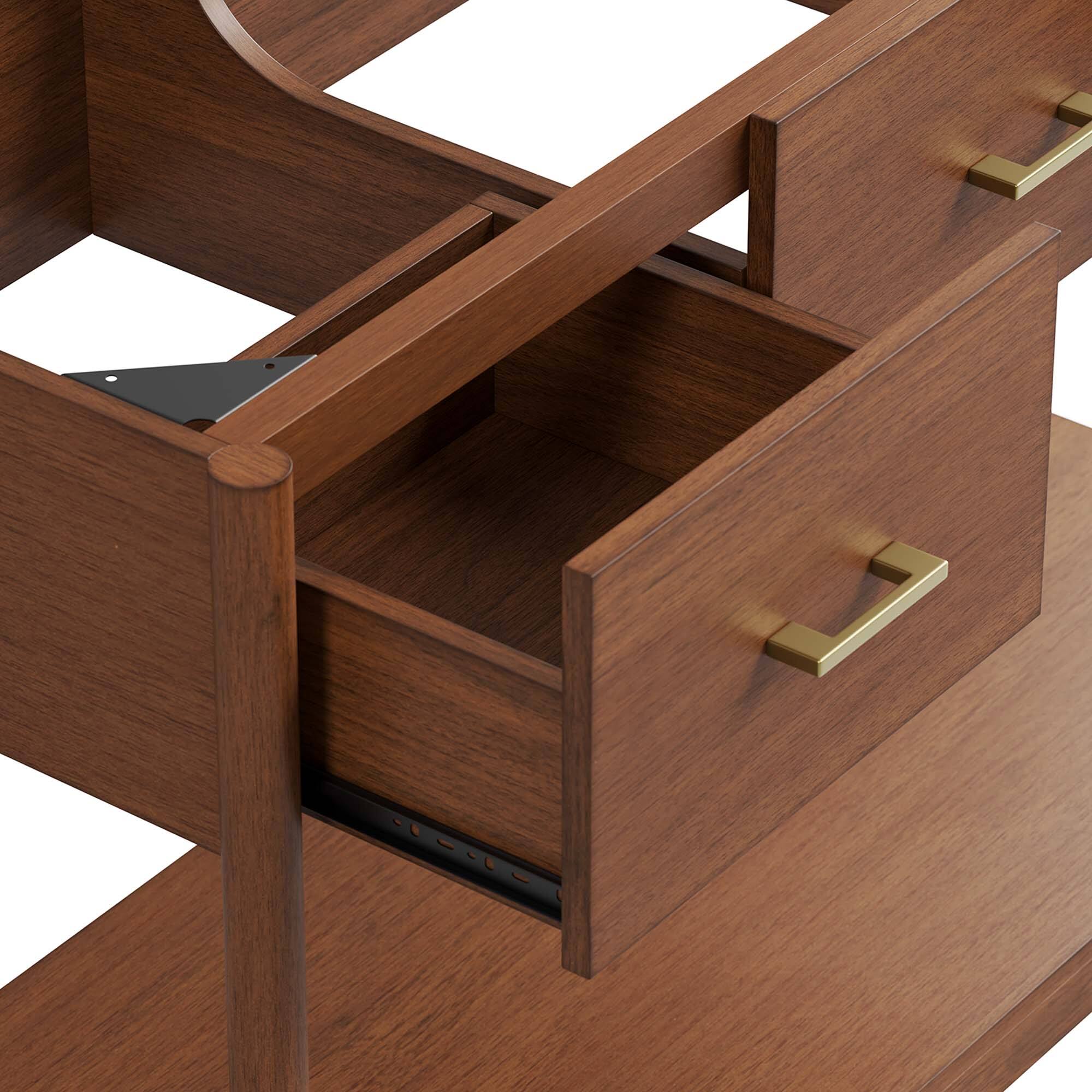 Alt View 6. Modway - Zaire Bathroom Cabinet Basin Not Included by Modway - Walnut.