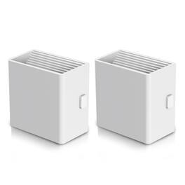 Jandcase - 2-Pack 1W Plug-in Night Light, 3000K Warm Glow,Up/Down Light, 3-Step Dimming, Color Memory, Dusk-to-Dawn - White