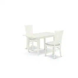East West Furniture - Dining Table- Dining Chairs - Brown