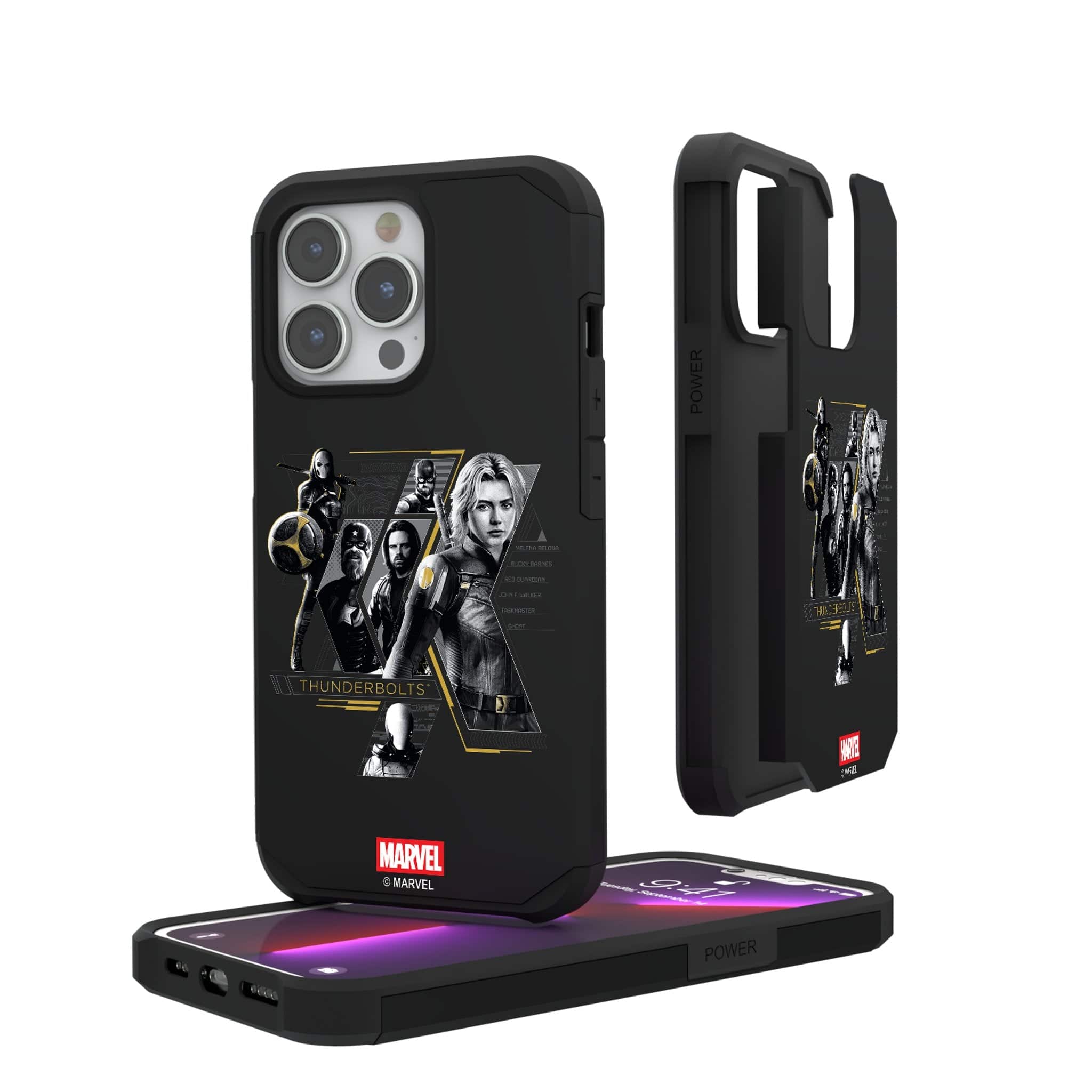 Keyscaper - Marvel Badge Rugged Phone Case - Apple iPhone 14 - Thunderbolts 3