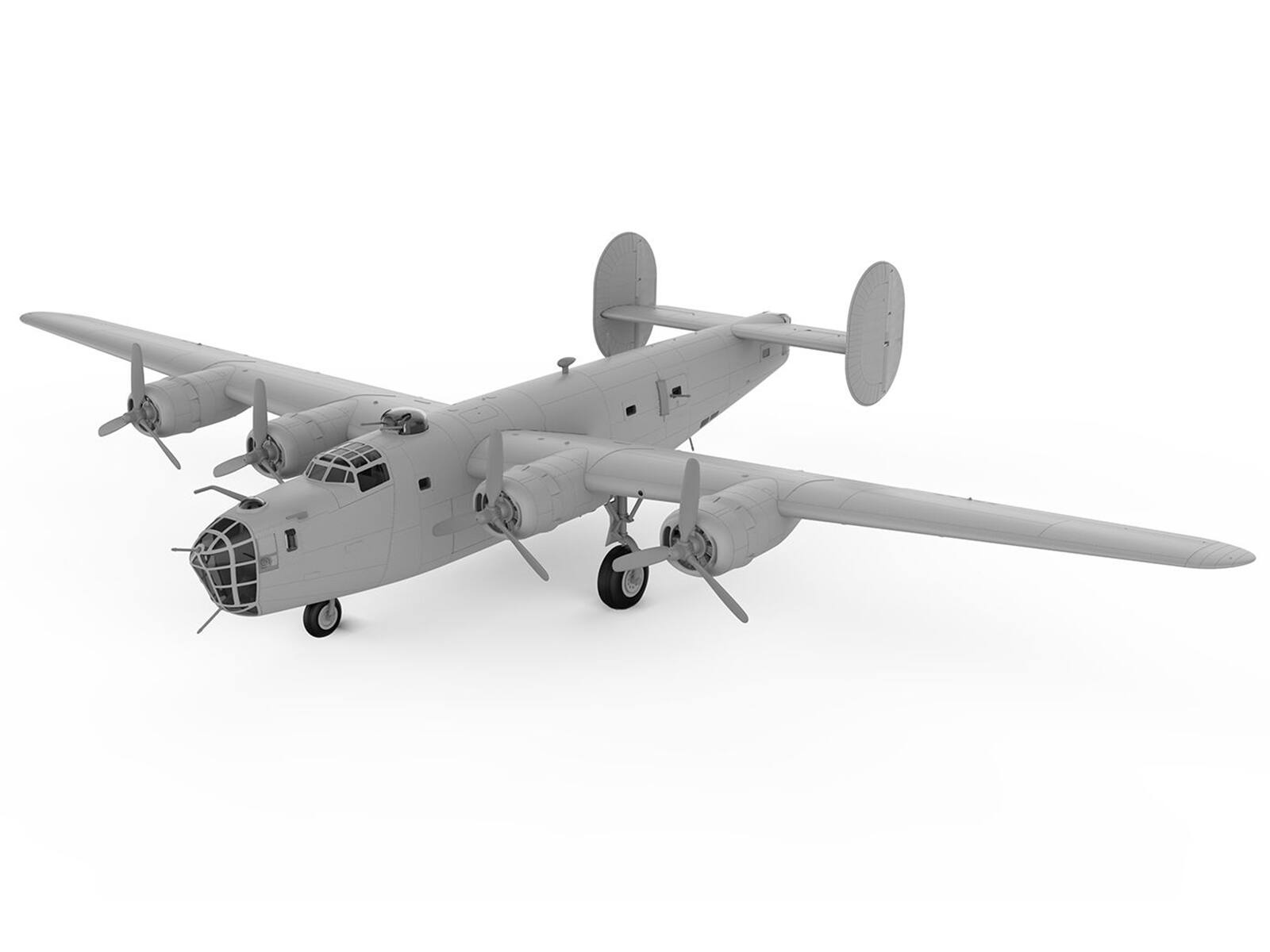 Angle. Airfix - Level 3 Model Kit Consolidated B-24D Liberator Bomber Aircraft with 2 Scheme Options 1/72 Plastic Model Kit by Airfix - Multi.