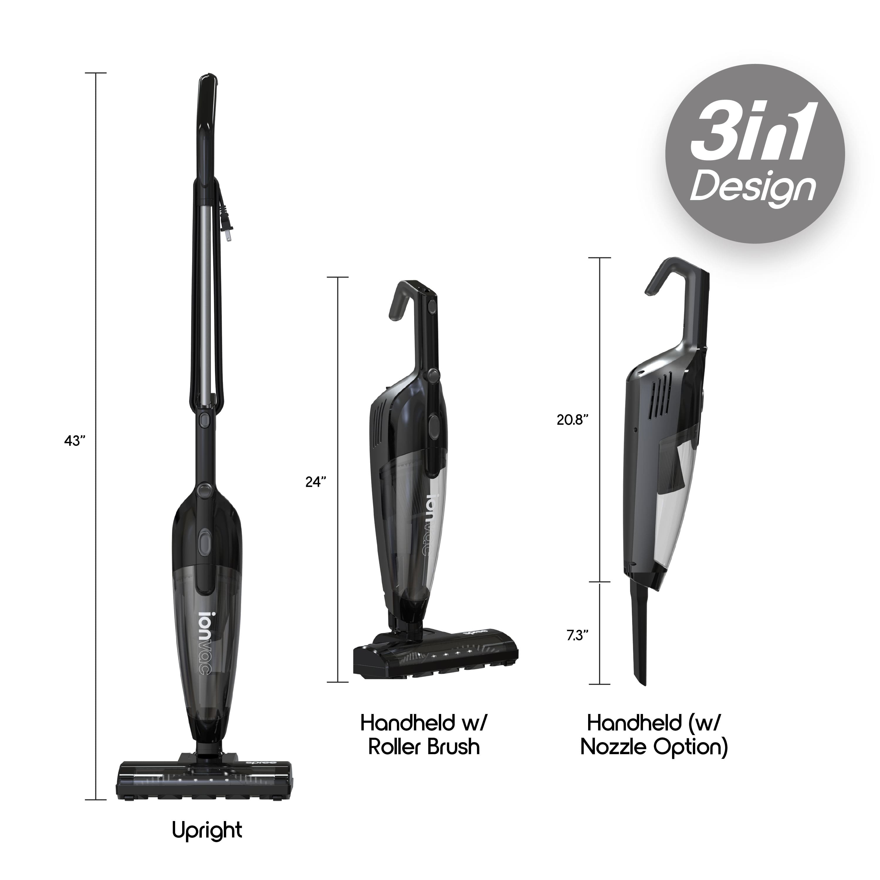 ionvac Spree, 3 in 1 Upright/Hand Held Vacuum Cleaner with