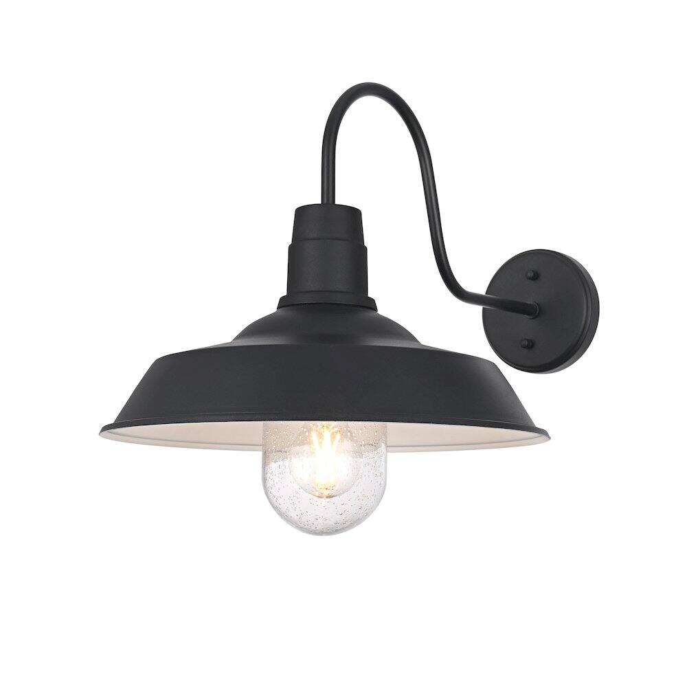 Left. Elegant Lighting - Rayan 14 Inch Outdoor Wall Sconce In Black - Black.