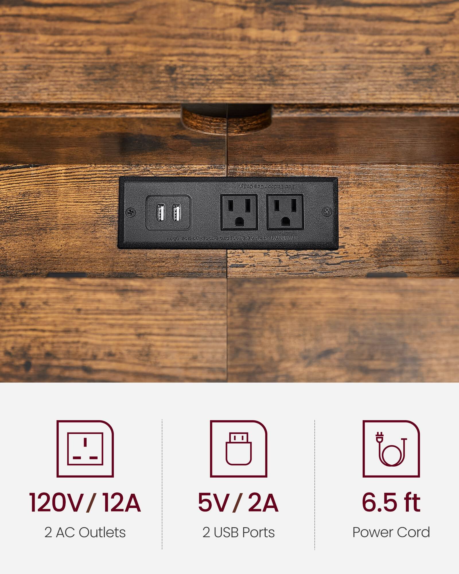 ATUO a 15001 - P 1520 201 AaR ARWV S  
ntCOAN 120V/12A / 5V/2A / 2 AC Outlets 2 USB Ports 6.5 ft Power Cord

120V / 12A  
2 AC Outlets

5V / 2A  
2 USB Ports

6.5 ft  
Power Cord