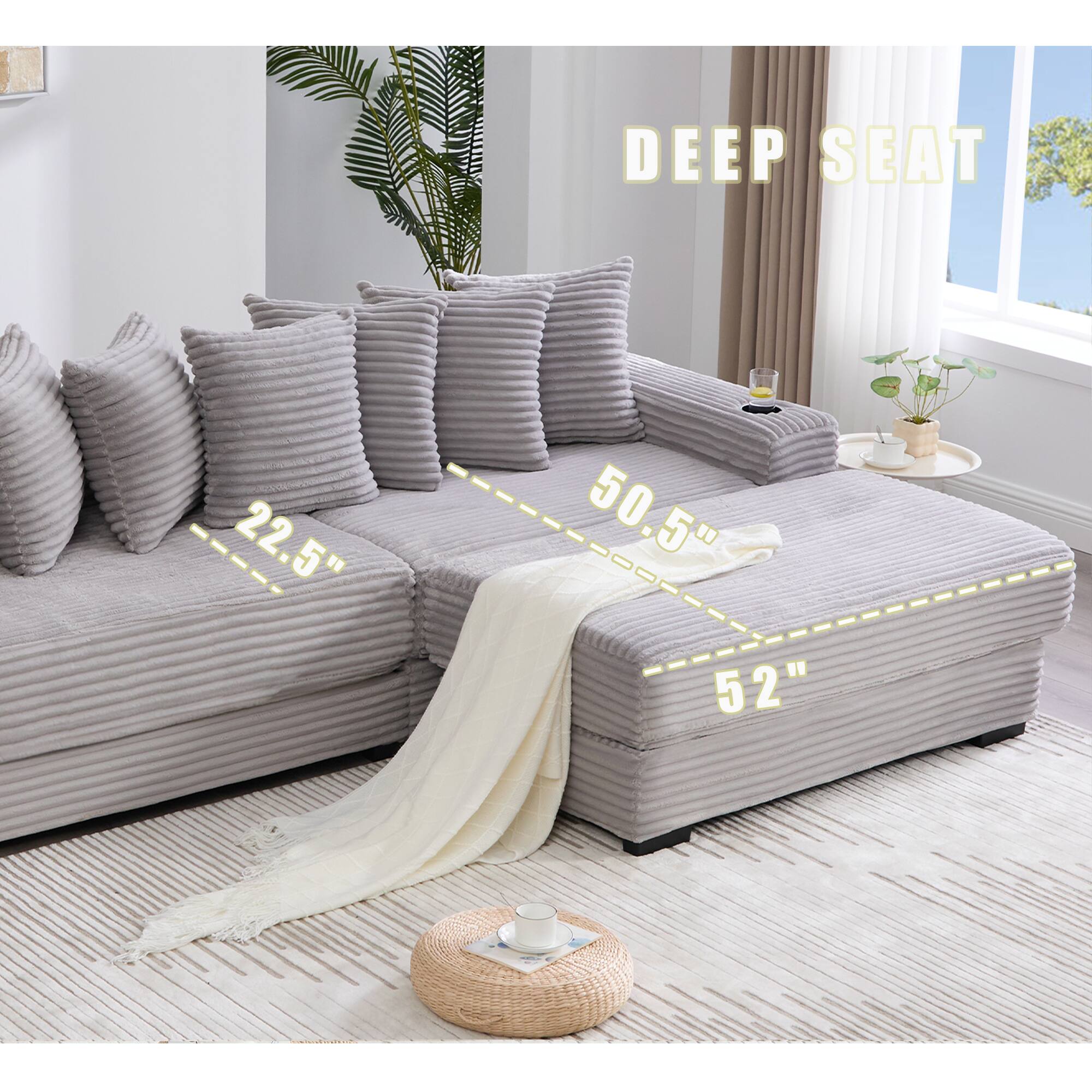 DEEP SEAT

22.5"  
50.5"  
52"