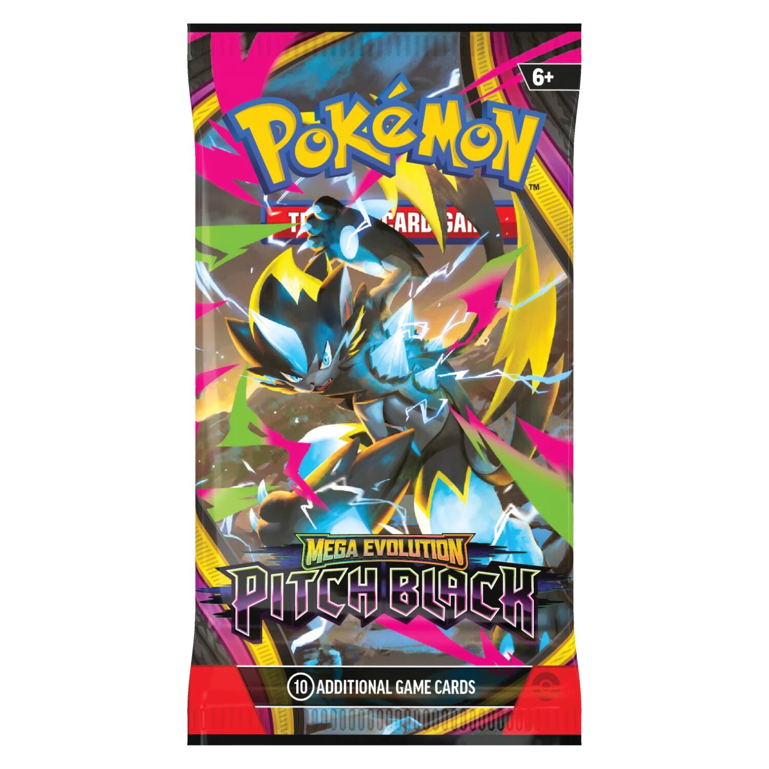 6+ Pokémon Card Game: Mega Evolution Pitch Black 10 Additional Game Cards