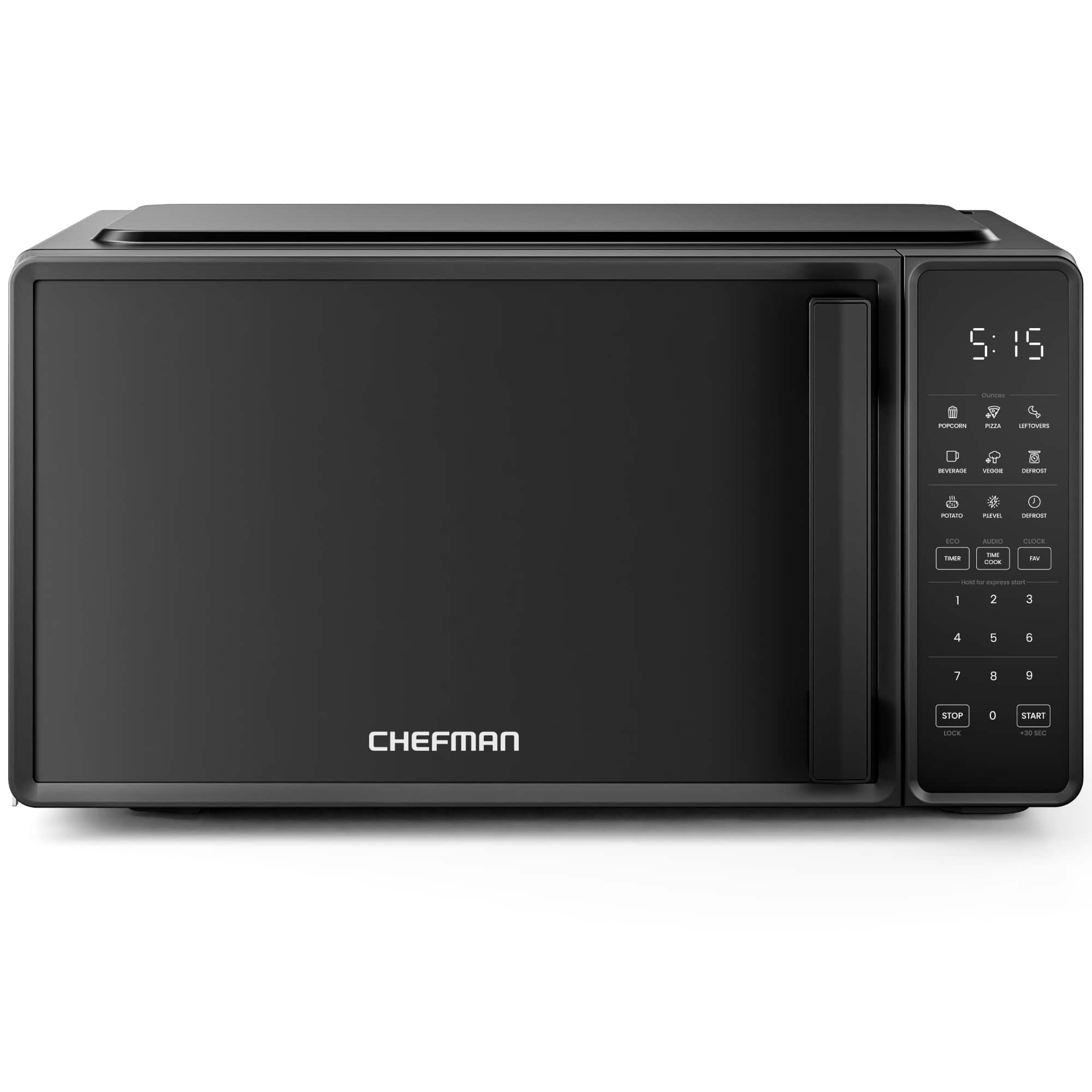 Chefman - Countertop Microwave Oven 0.7 Cu. Ft., 700 Watts with 6 Presets and 10 Power Levels - Black