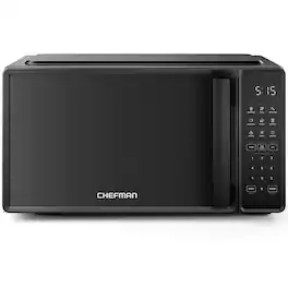 Chefman - Countertop Microwave Oven 0.7 Cu. Ft., 700 Watts with 6 Presets and 10 Power Levels - Black