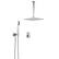 Alt View 5. VEVOR - Shower Faucet Set, Rainfall Bathroom Shower System with 12-Inch Square Rain Shower Head and Handheld Spray - Brushed Nickel.