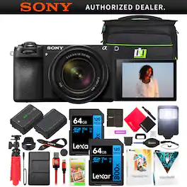 Sony - a6700 Alpha APS-C Mirrorless Camera 26MP 4K + 18-135mm Lens Kit + Pro Bundle