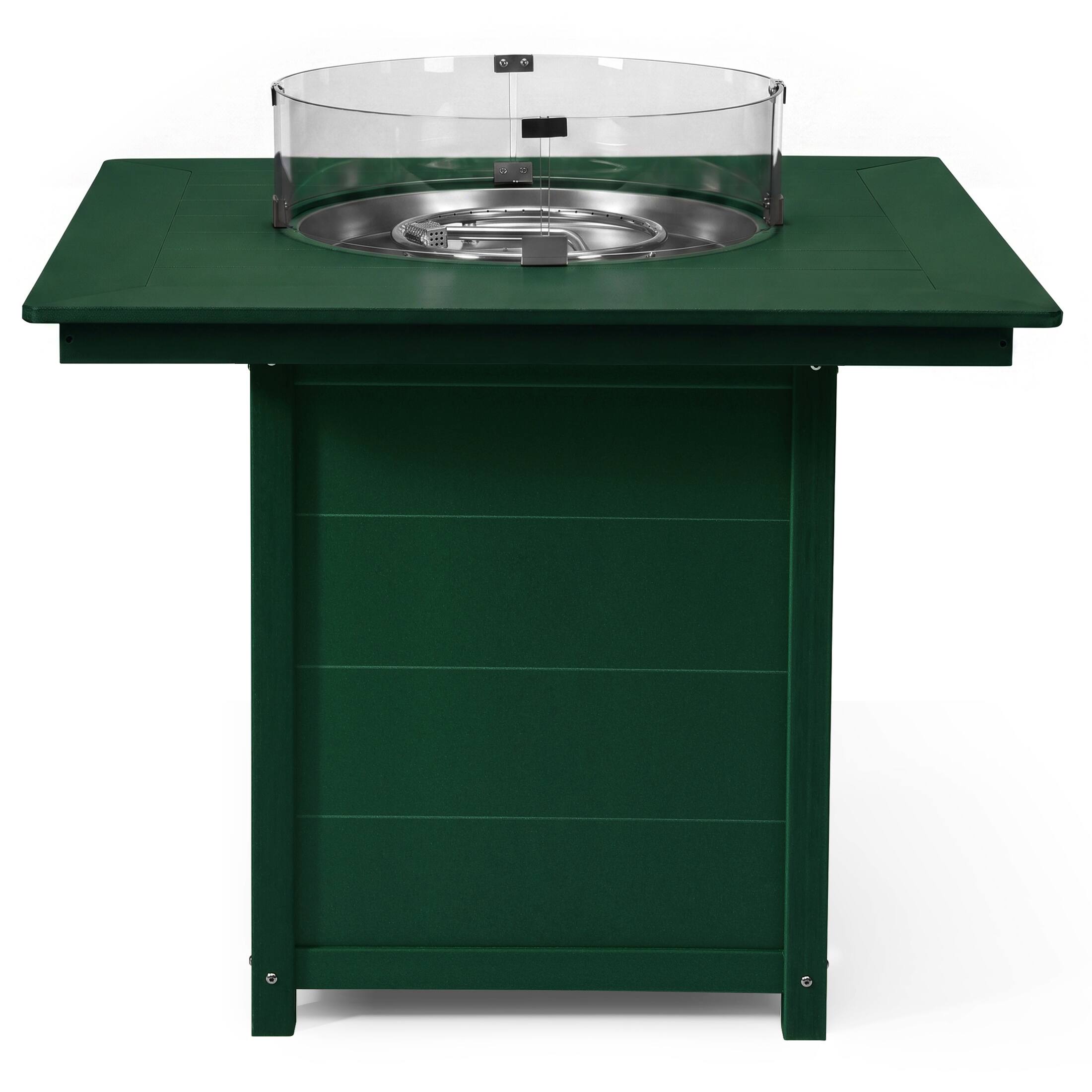 Back. WestinTrends - WestinTrends Helios 42" Modern Outdoor Patio Gas Propane Square Fire Pit Table - Dark Green.