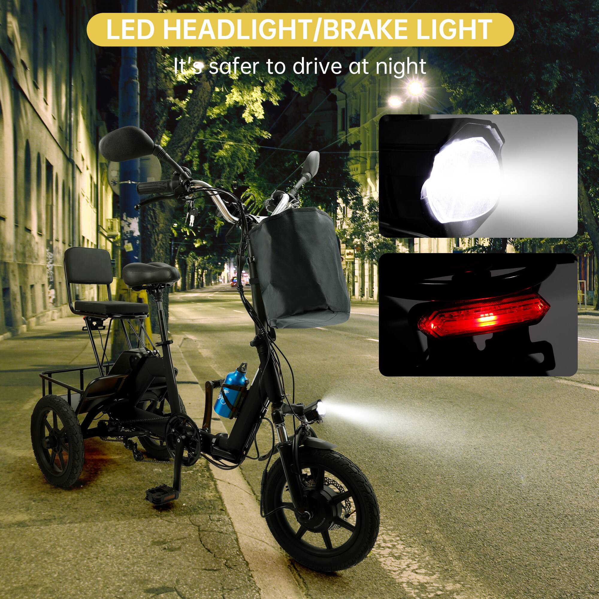 LED HEADLIGHT/BRAKE LIGHT  
It's safer to drive at night