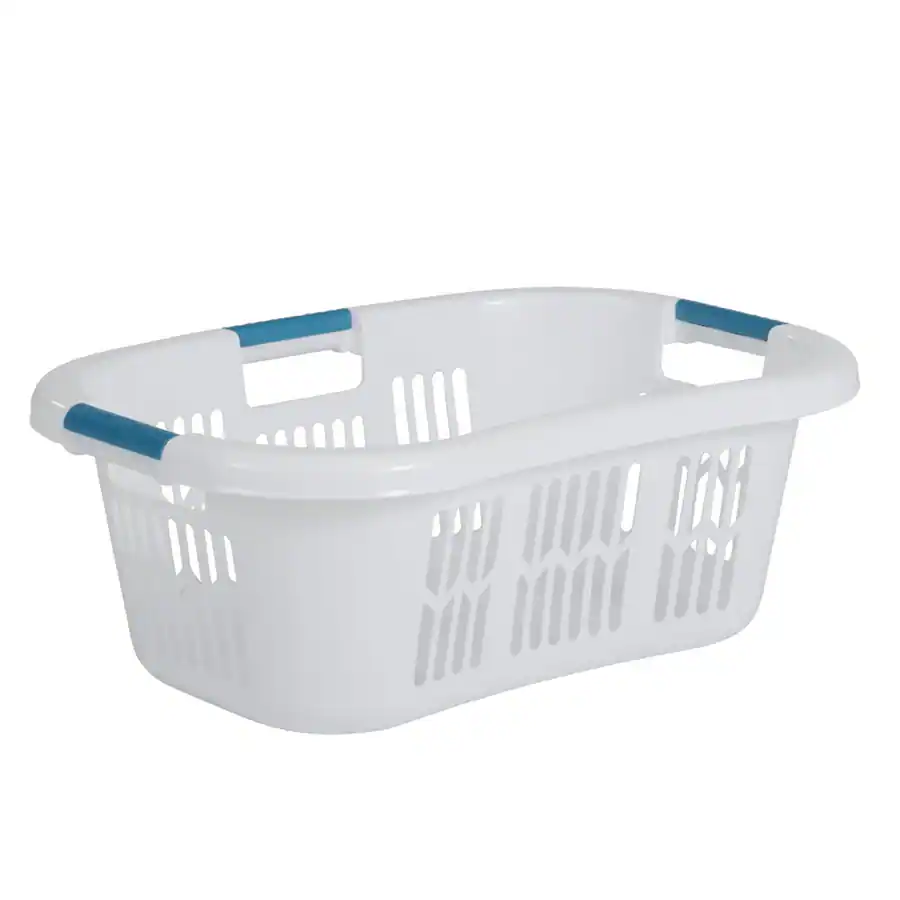 RubberMaid 2.1 Bushel Small Hip Hugger Plastic Laundry Basket, (3 Pack ...