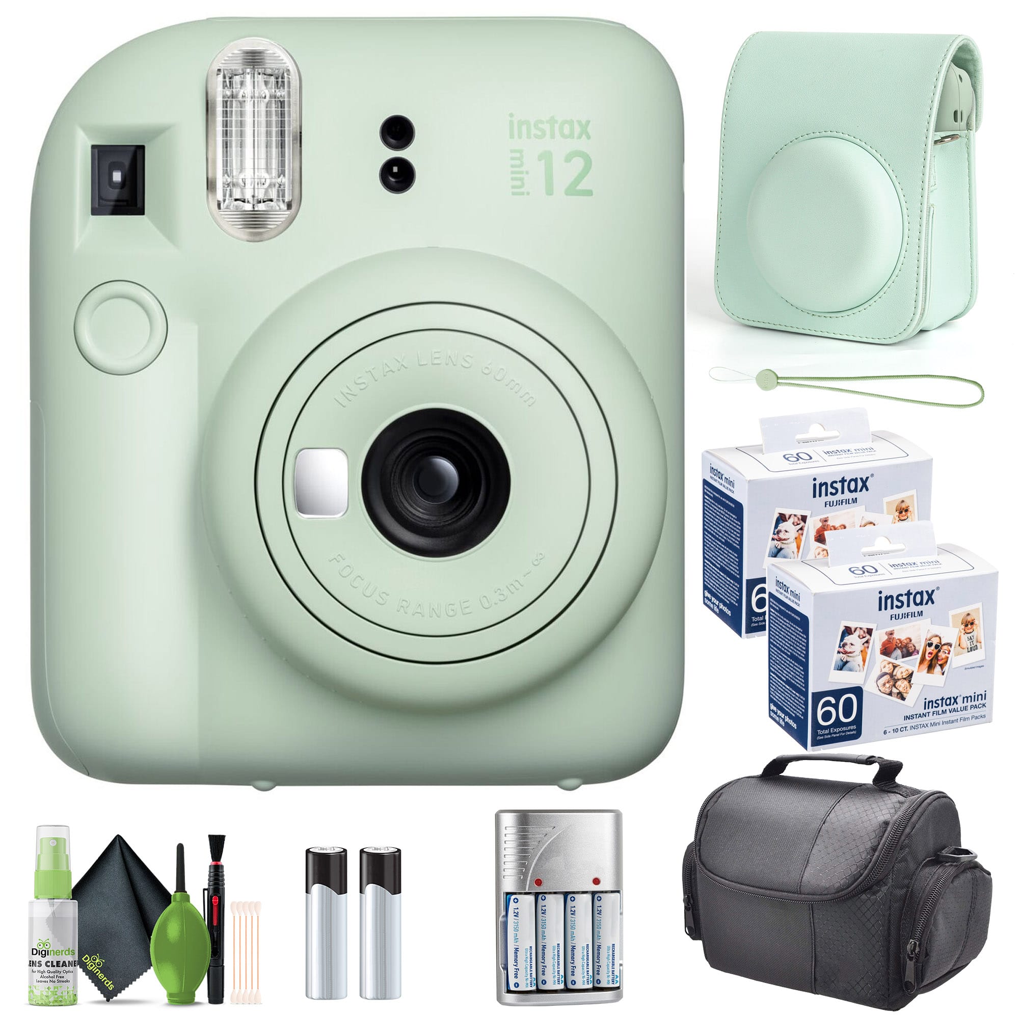 Fujifilm - INSTAX MINI 12 Instant Film Camera with Instant Film - Mint Green