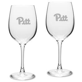 Jardine - Pitt Panthers 2-Piece 16oz. Traditional White Wine Glass Set - Multicolor