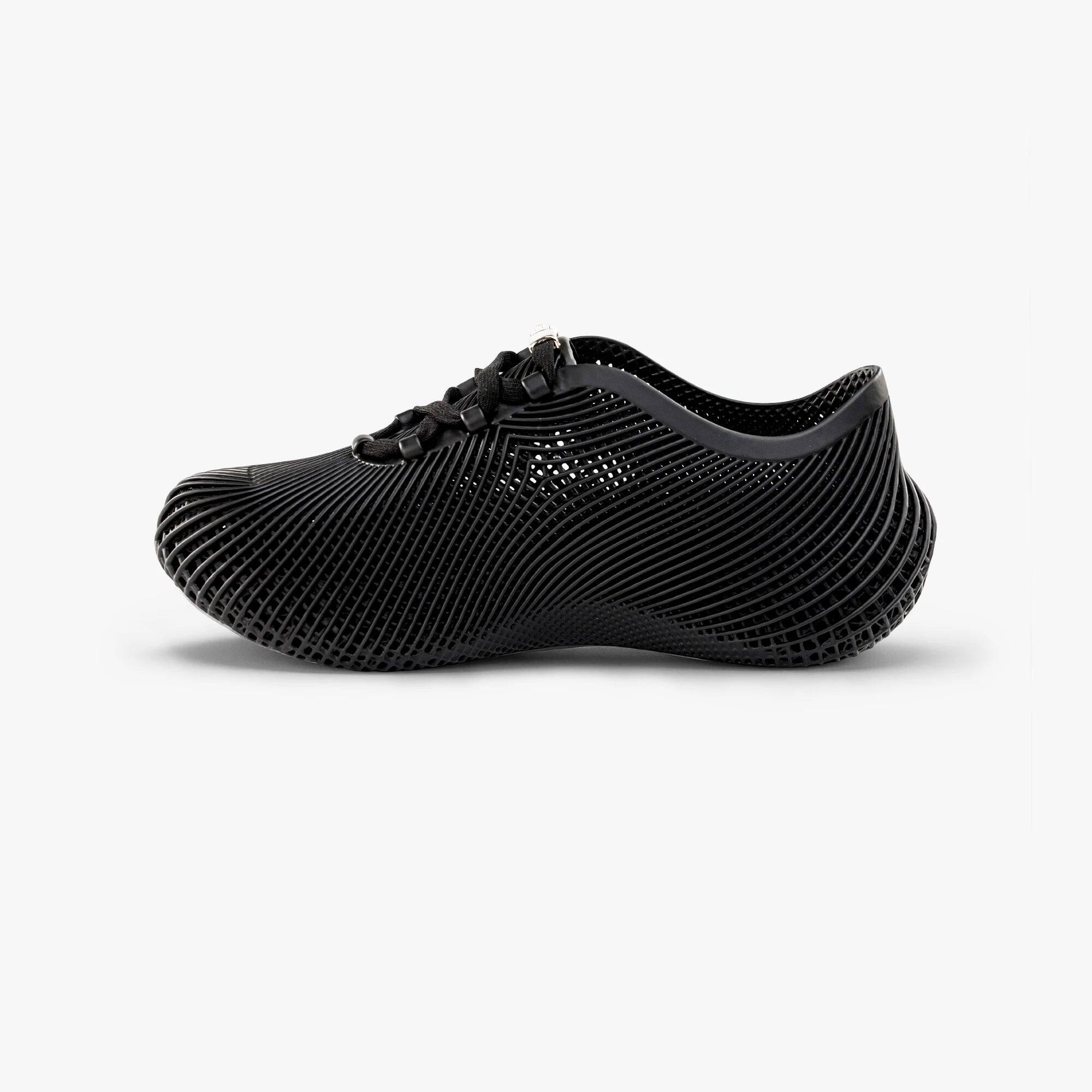 Left. Nexbie - Aeroraise 3D Printed Sneakers - Black.