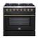 Front. Forno Appliances - Galiano 5.36 Cu. Ft. Freestanding Dual Fuel Electric Range with Convection Oven - Black Door.