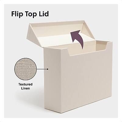 Flip Top Lid  
Textured Linen