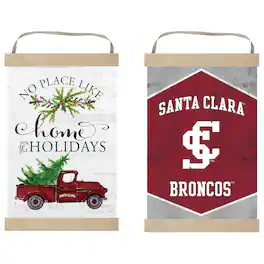 Jardine - Santa Clara Broncos 12" x 20" Reversible Banner Sign - White