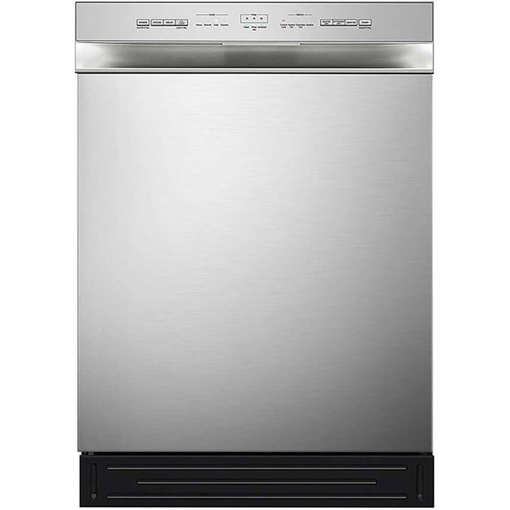 Front. Midea - Midea 52 dBA Stainless Front Control Dishwasher - Stainless Steel.