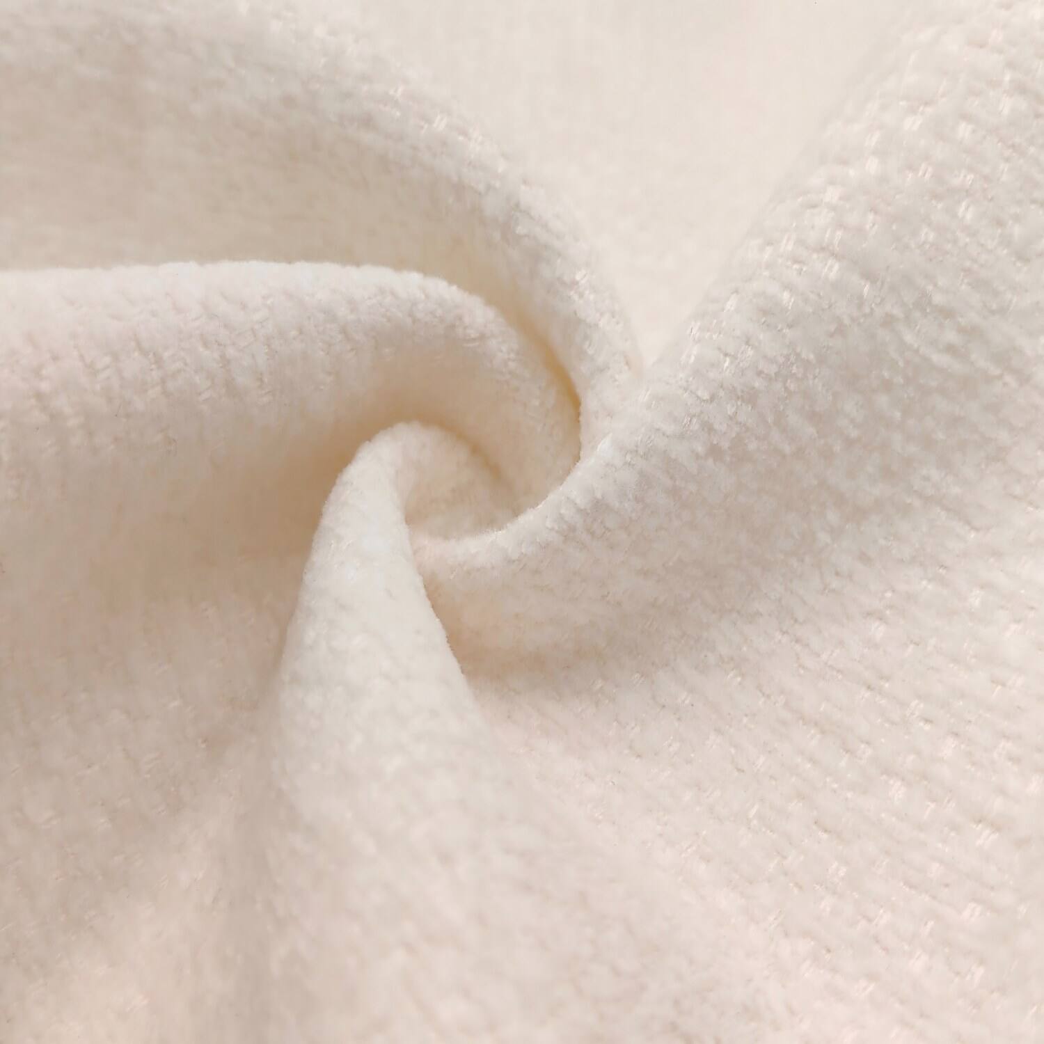 Alt View 1. Anysun - Oversized Chenille Double Chaise Lounge with Detachable Design - Deep-Seat Reading Chair, Large Pillows & Wide Armrests - White.