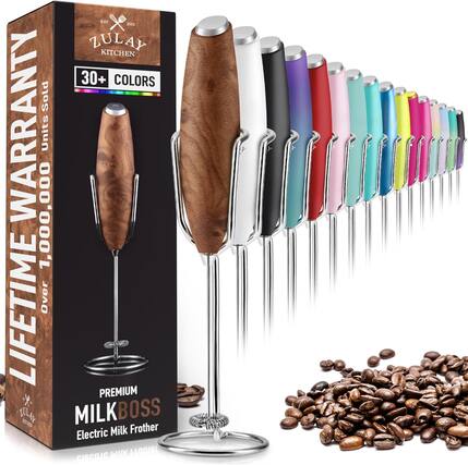 EST 2015 ZULAY KITCHEN 30+ COLORS Sold WARRANTY 1,000,000 Units LIFETIME Over PREMIUM MILKBOSS Electric Milk Frother