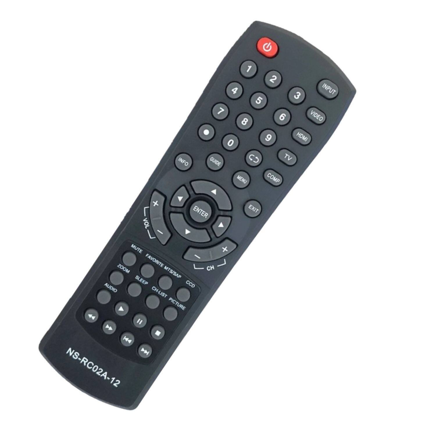 NS-RC02A-12

1 2 3 4 5 6 7 8 9 0

INPUT VIDEO HDMI TV COMP

GUIDE MENU EXIT

INFO

ENTER

VOL MUTE

CH

FAVORITE MTS/SAP

ZOOM SLEEP

AUDIO

CH LIST PICTURE

CCD

NS-RC02A-12