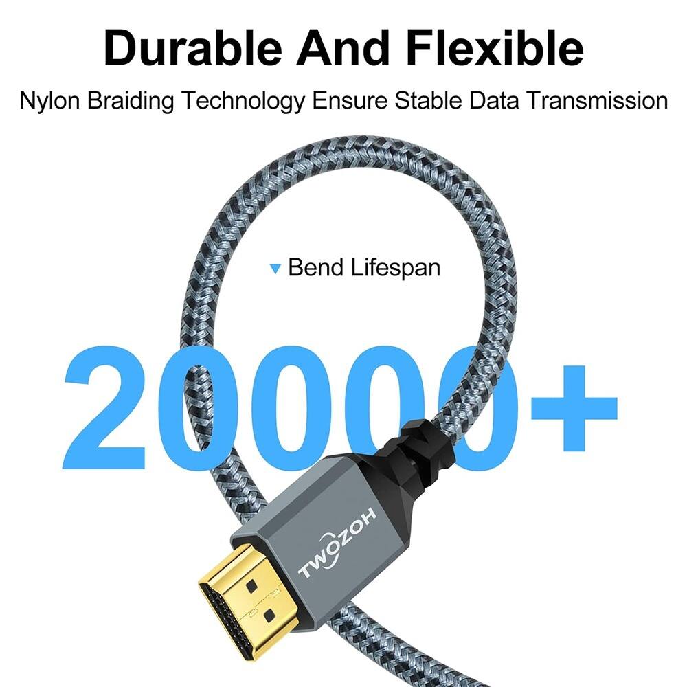 Durable And Flexible  
Nylon Braiding Technology Ensure Stable Data Transmission  
Bend Lifespan 2000+