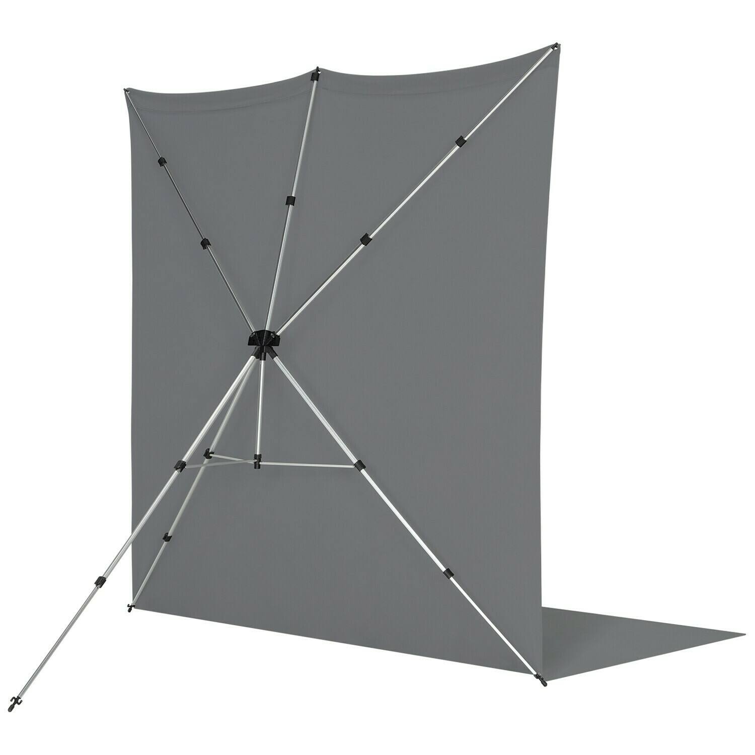 Left. Westcott - Westcott X-Drop Pro Wrinkle-Resistant 8 x 13 Feet Backdrop Kit (Neutral Gray).