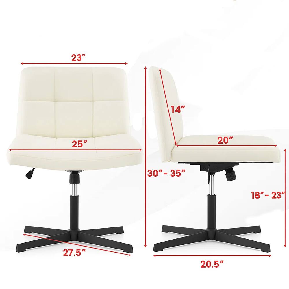 - Width: 23"
- Depth: 25"
- Height: 30" - 35"
- Seat Height: 18" - 23"
- Seat Depth: 20"
- Back Height: 14"
- Base Width: 27.5"
- Base Depth: 20.5"
