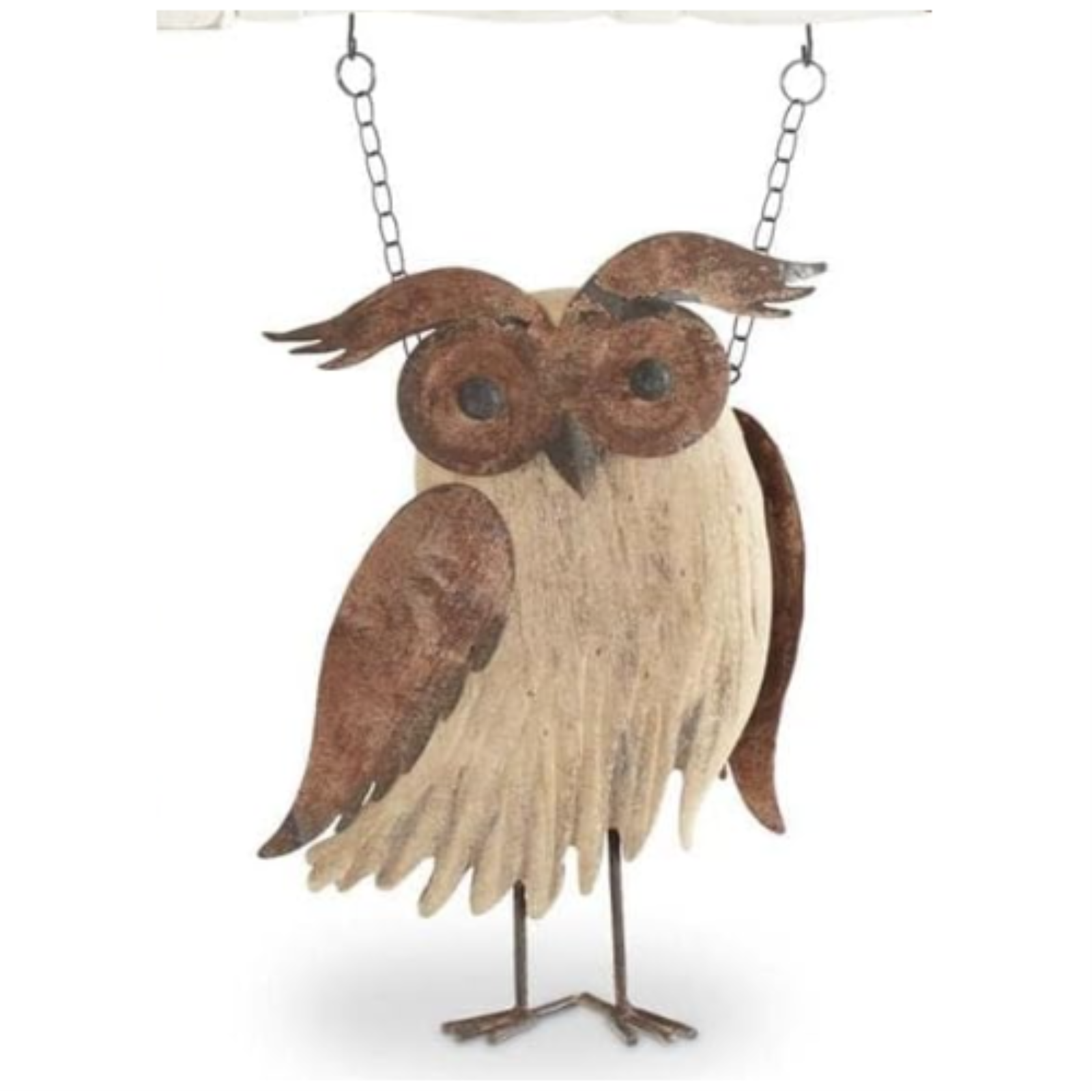 K&K Interiors - Wood and Rusty Color Metal Owl Arrow Replacement Sign 13.25 inch - Arrow Sold Separately - Brown price history on PriceWatchPro