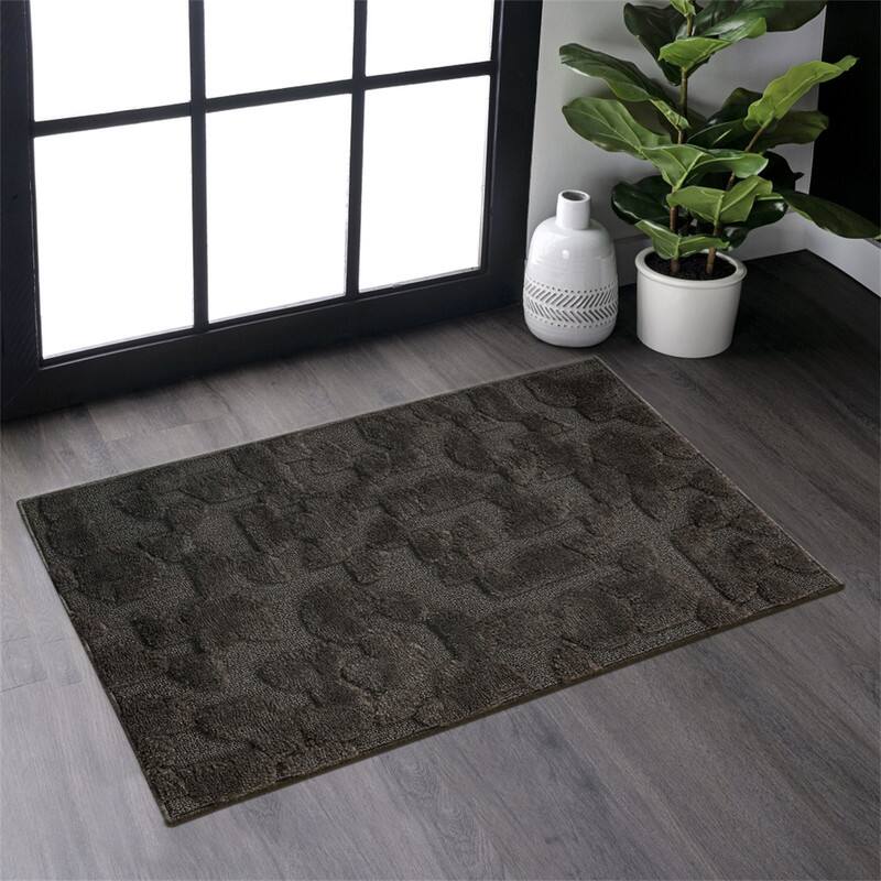 Alt View 4. HTUTWOO - High-Low Indoor Area Rug - 5'3''x7'6'' Geometric Non-Shedding Carpet, Bohemian Style, Living Room Bedroom Kitchen - Brown.