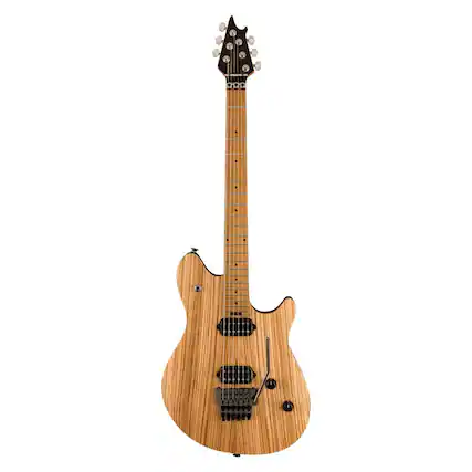 Front. EVH - EVH Wolfgang WG Standard Exotic Zebrawood Electric Guitar - Natural.