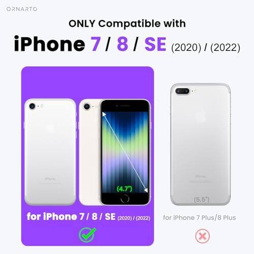 ONLY Compatible with iPhone 7 / 8 / SE (2020) / (2022) for iPhone 7 / 8 / SE (2020) / (2022) for iPhone 7 Plus/8 Plus